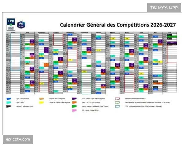 2026-27赛季法甲赛程公布，首次取消周中比赛安排